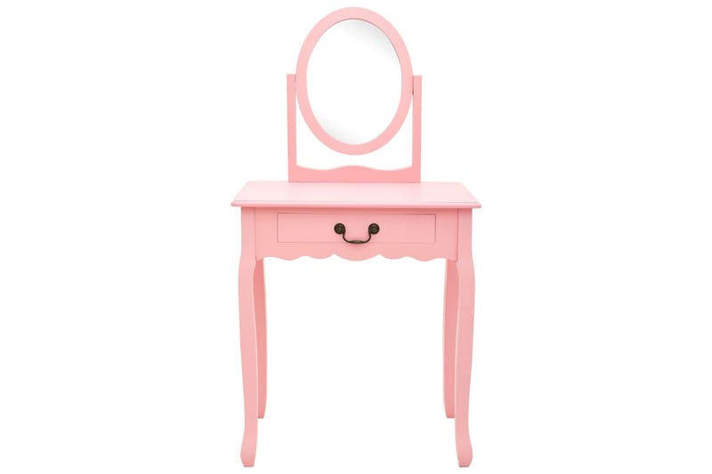 Kosmetikbord Med Taburet 65x36x128 cm Kejsertræ Mdf Pink - Møbler - Borde - Sminkebord & konsolbord