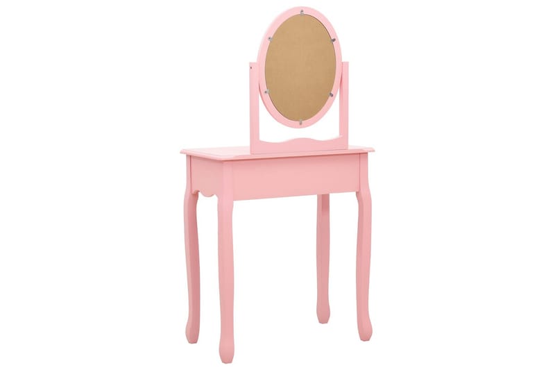 Kosmetikbord Med Taburet 65x36x128 cm Kejsertræ Mdf Pink - Møbler - Borde - Sminkebord & konsolbord