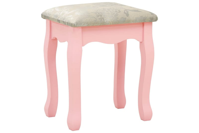 Kosmetikbord Med Taburet 65x36x128 cm Kejsertræ Mdf Pink - Møbler - Borde - Sminkebord & konsolbord