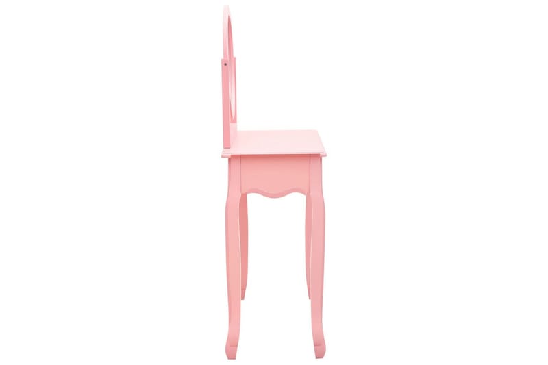 Kosmetikbord Med Taburet 65x36x128 cm Kejsertræ Mdf Pink - Møbler - Borde - Sminkebord & konsolbord