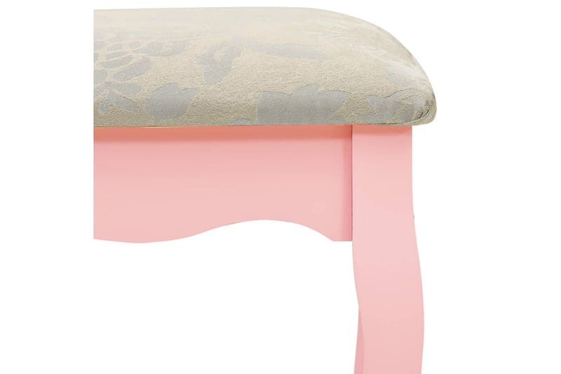 Kosmetikbord Med Taburet 65x36x128 cm Kejsertræ Mdf Pink - Møbler - Borde - Sminkebord & konsolbord