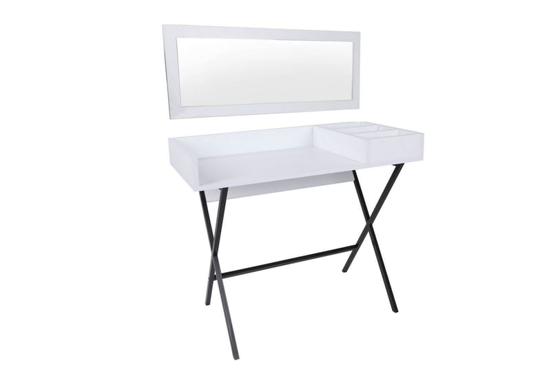 Levents Makeup bord100 cm - Hvid / Sort - Møbler - Borde - Sminkebord & konsolbord