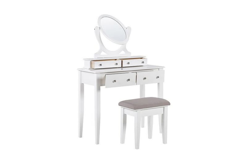 Luniere Toiletbord 90 cm - Hvid - Sminkebord & konsolbord - Makeup bord med spejl