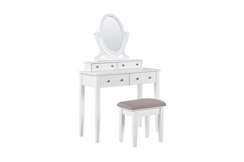 Luniere Toiletbord 90 cm - Hvid - Makeup bord med spejl - Sminkebord & konsolbord