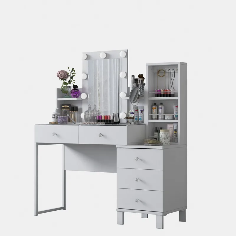 Make-up-bord Wallxpert Hyla BJ153 (120 x 136,8 x 40 cm) hvid, Hvid