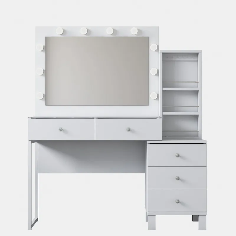 Make-up-bord Wallxpert Isla hylde BJ151 (120 x 141,8 x 40 cm) hvid, Hvid