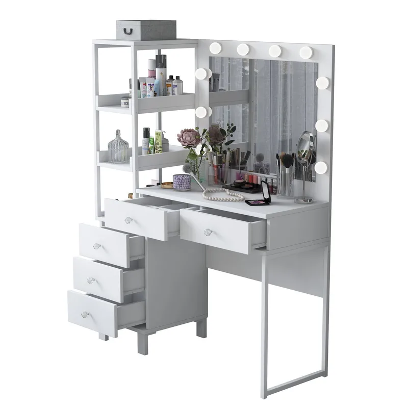 Make-up-bord Wallxpert Juna BJ128 (110 x 141,8 x 40 cm) Hvid, Hvid