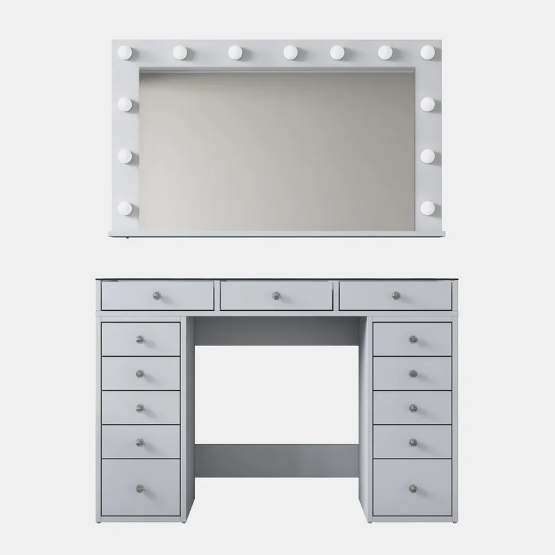 Make-up-bord Wallxpert Kira hylde BJ195 (120 x 79,8 x 44,5 cm) hvid, Hvid