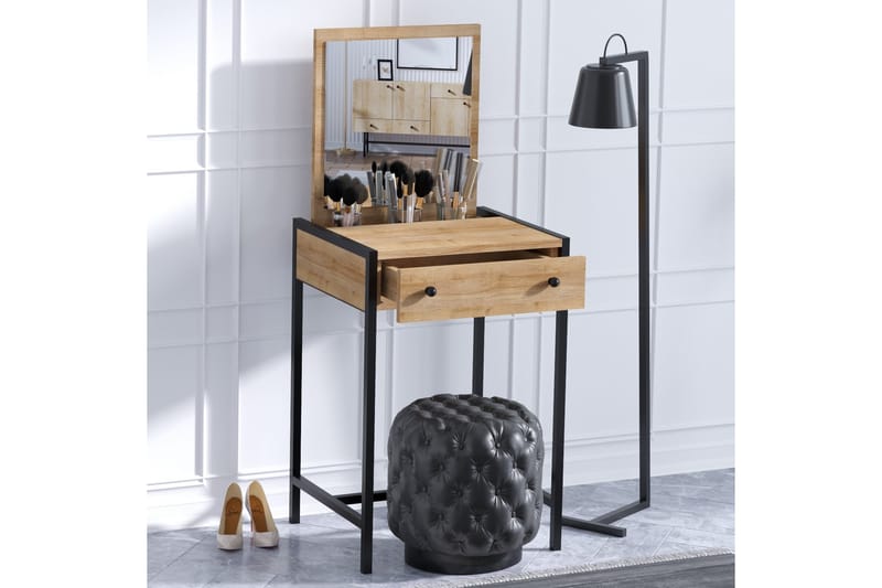 Makeup bord Eg| Sort - Møbler - Borde - Sminkebord & konsolbord - Makeup bord med spejl
