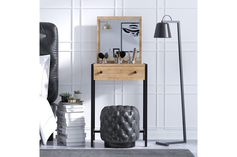 Makeup bord Eg| Sort - Møbler - Borde - Sminkebord & konsolbord - Makeup bord med spejl