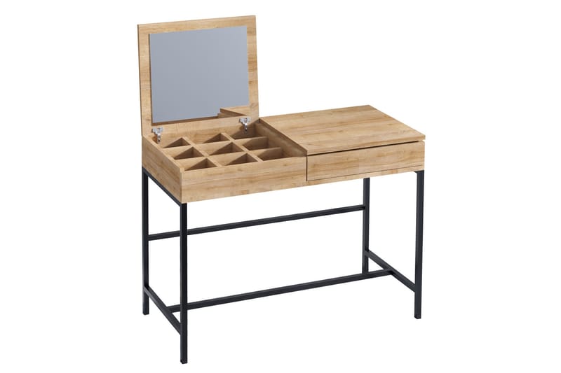 Makeup bord Eg| Sort - Møbler - Borde - Sminkebord & konsolbord - Makeup bord med spejl