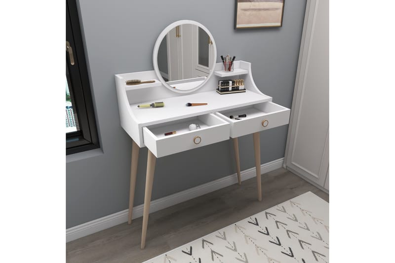 Mamt Sminkebord 90 cm - Hvid - Møbler - Borde - Sminkebord & konsolbord
