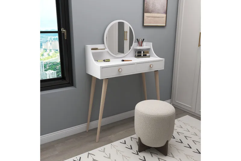 Mamt Sminkebord 90 cm, Hvid