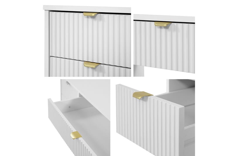 Novaj Makeupbord med skuffer 120x55 cm - Sort - Møbler - Borde - Sminkebord & konsolbord