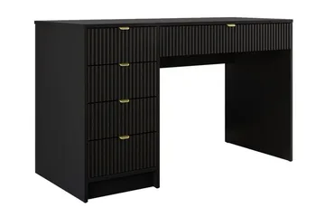 Novaj Makeupbord med skuffer 120x55 cm - Sort - Møbler - Borde - Sminkebord & konsolbord