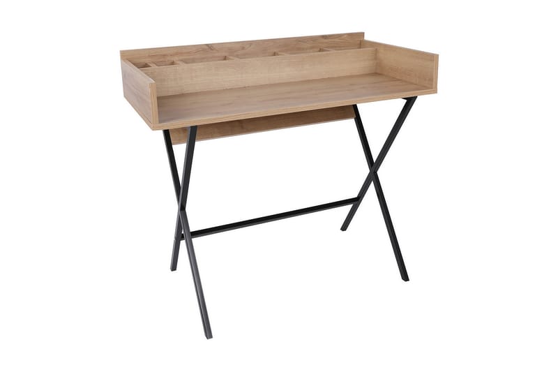 Pyke Makeup bord 100 cm - Natur / sort - Møbler - Borde - Sminkebord & konsolbord