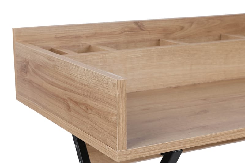 Pyke Makeup bord 100 cm - Natur / sort - Møbler - Borde - Sminkebord & konsolbord
