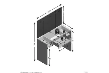 Ridell Sminkebord 100 cm - Hvid - Møbler - Borde - Sminkebord & konsolbord