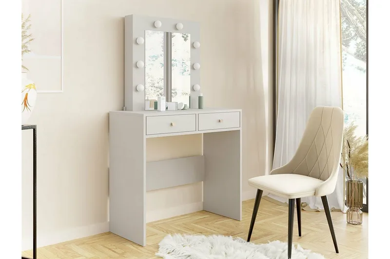 Scotsdale Sminkbord 80x40 cm - Cashmere - Møbler - Borde - Sminkebord & konsolbord - Makeup bord med spejl