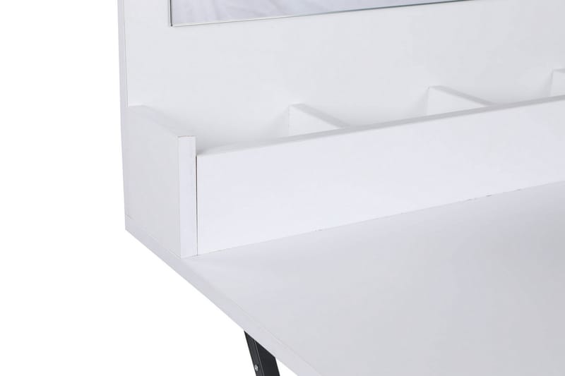 Shonao Makeup bord 100 cm - Hvid / Sort - Møbler - Borde - Sminkebord & konsolbord - Makeup bord med spejl