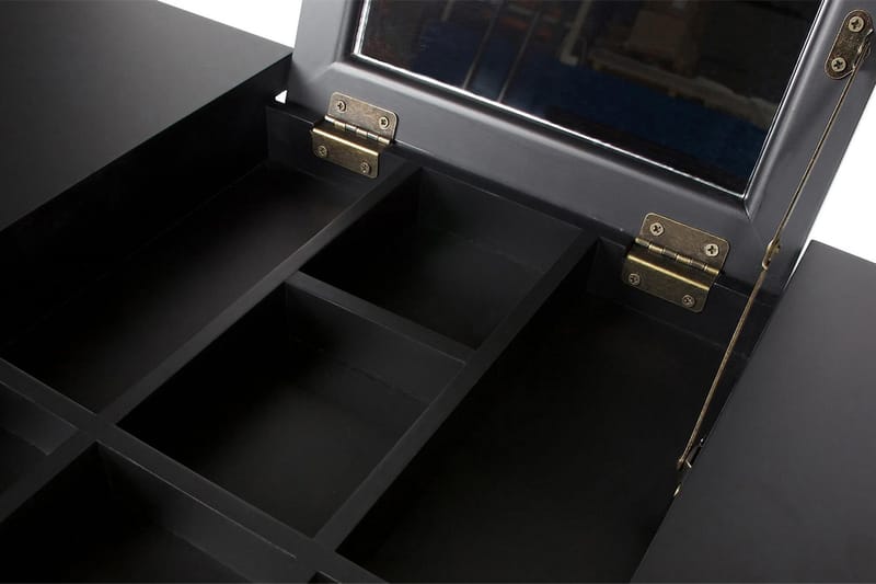 Skarvon Sminkebord - Sort - Møbler - Borde - Sminkebord & konsolbord - Makeup bord med spejl