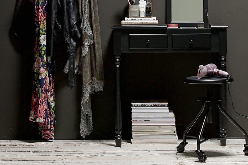 Skarvon Sminkebord - Sort - Møbler - Borde - Sminkebord & konsolbord - Makeup bord med spejl