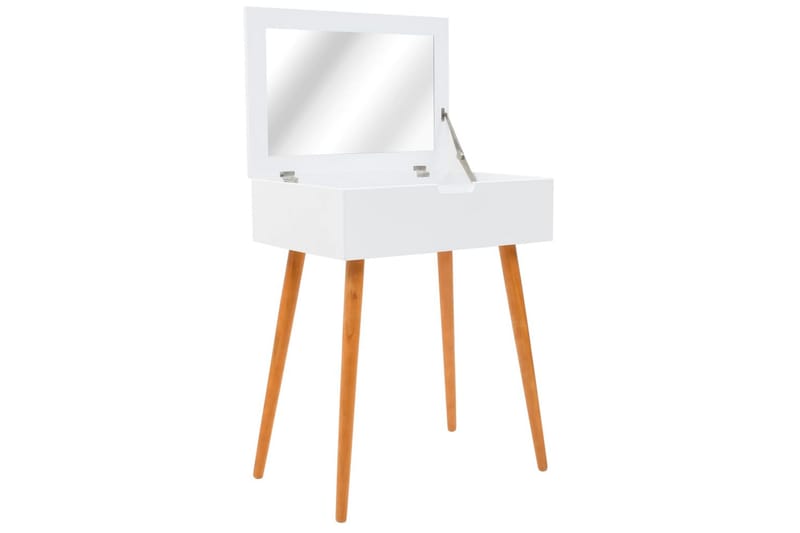 Sminkebord Med Spejl Mdf 60 X 40 X 75 Cm - Hvid - Møbler - Borde - Sminkebord & konsolbord
