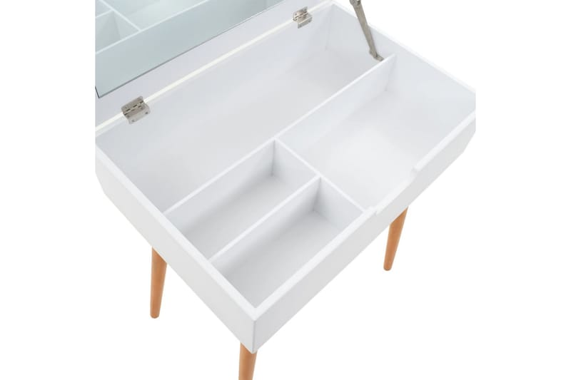 Sminkebord Med Spejl Mdf 60 X 40 X 75 Cm - Hvid - Møbler - Borde - Sminkebord & konsolbord