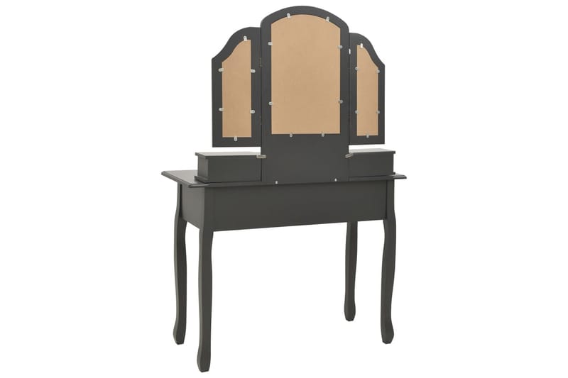 Sminkebordssæt Med Taburet 100x40x146 cm Kejsertræ Grå - Møbler - Borde - Sminkebord & konsolbord