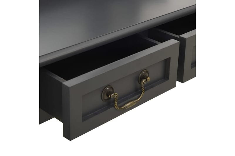 Sminkebordssæt Med Taburet 80x69x141 cm Kejsertræ Grå - Møbler - Borde - Sminkebord & konsolbord