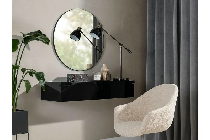 Staffin Sminkbord 100x38 cm - Sort - Møbler - Borde - Sminkebord & konsolbord