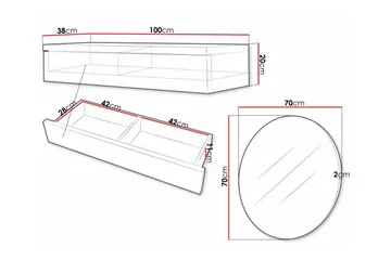 Staffin Sminkbord 100x38 cm - Sort - Møbler - Borde - Sminkebord & konsolbord