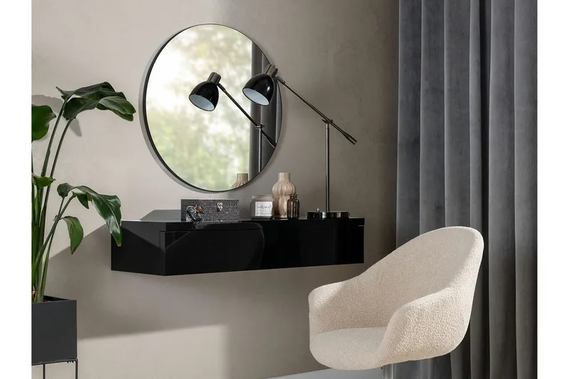 Staffin Sminkbord 100x38 cm - Sort - Møbler - Borde - Sminkebord & konsolbord