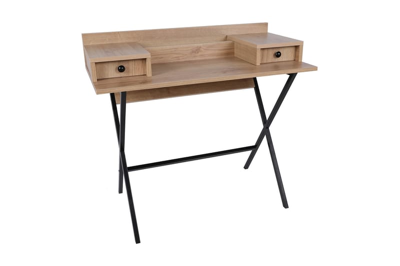 Stedum Makeup bord 100 cm - Natur / sort - Møbler - Borde - Sminkebord & konsolbord