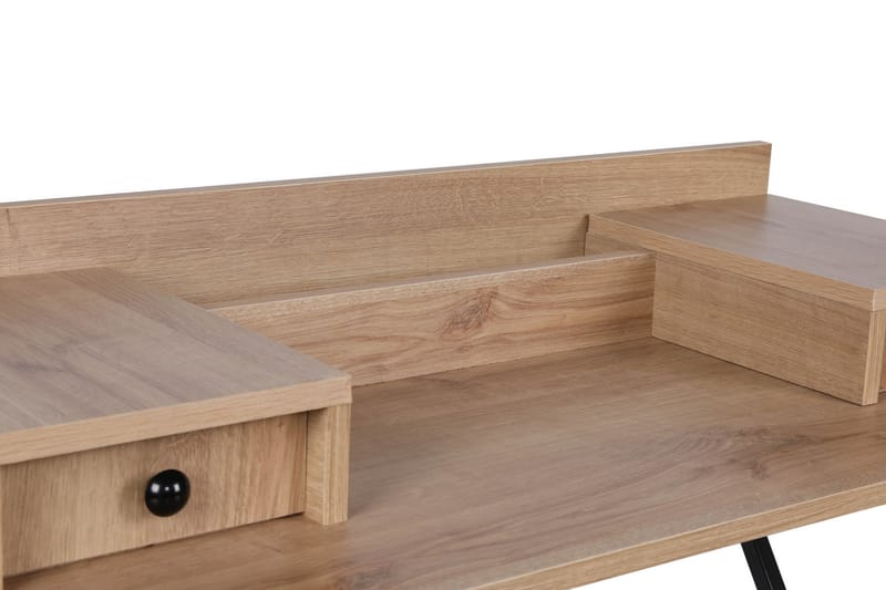 Stedum Makeup bord 100 cm - Natur / sort - Møbler - Borde - Sminkebord & konsolbord