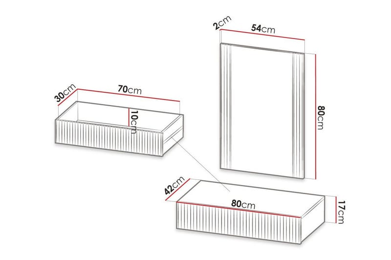 Strontian Sminkbord 80x42 cm Scandinavian Choice Black - Møbler - Borde - Sminkebord & konsolbord