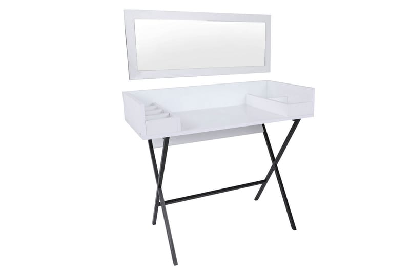 Timiza Makeup bord 100 cm - Hvid/Sort - Møbler - Borde - Sminkebord & konsolbord