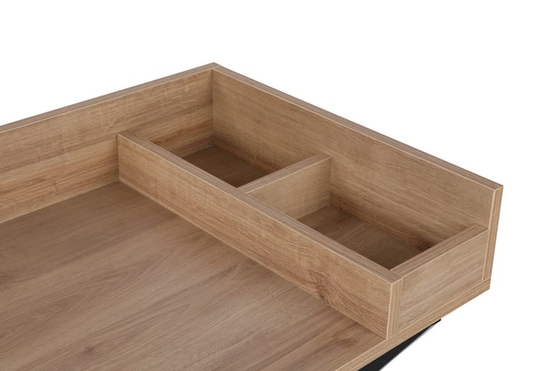 Timiza Makeup bord 100 cm - Valnød / sort - Møbler - Borde - Sminkebord & konsolbord