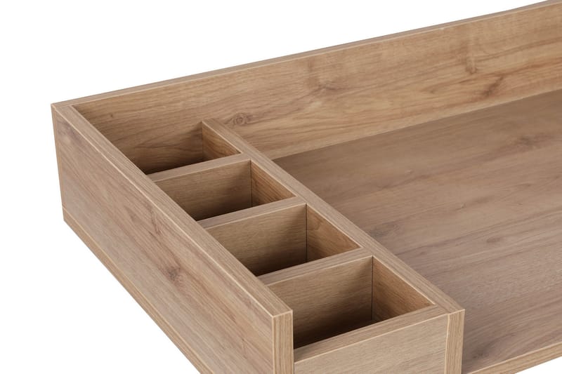 Timiza Makeup bord 100 cm - Valnød / sort - Møbler - Borde - Sminkebord & konsolbord