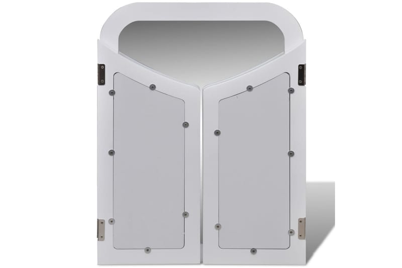 Toiletbord Med 3-I-1 Spejl Og Taburet 2 Skuffer Hvid - Hvid - Møbler - Borde - Sminkebord & konsolbord