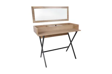 Weesolo Makeup bord  100 cm - Valnød / sort - Møbler - Borde - Sminkebord & konsolbord