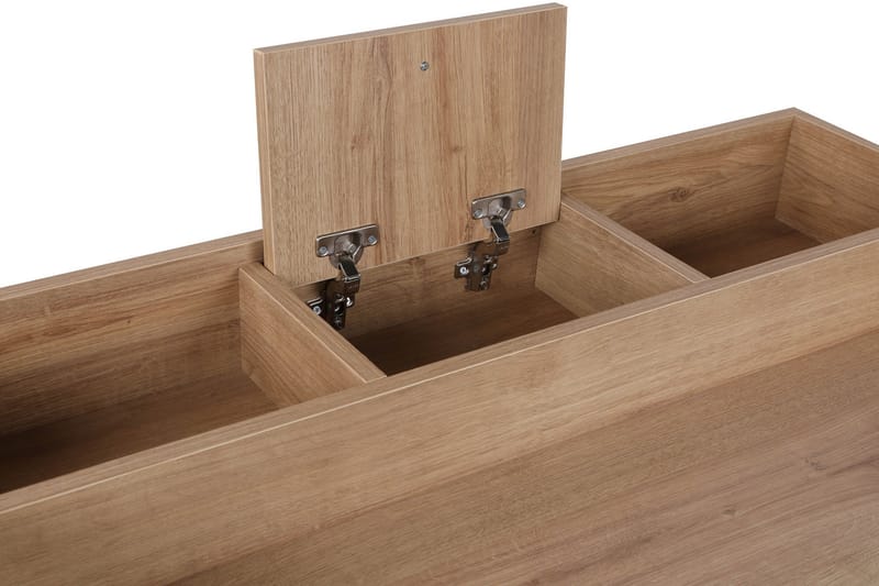 Weesolo Makeup bord  100 cm - Valnød / sort - Møbler - Borde - Sminkebord & konsolbord - Makeup bord med spejl