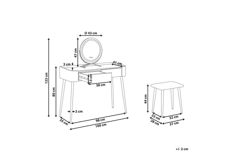 Sminkebord Surin - Møbler - Borde - Sminkebord & konsolbord