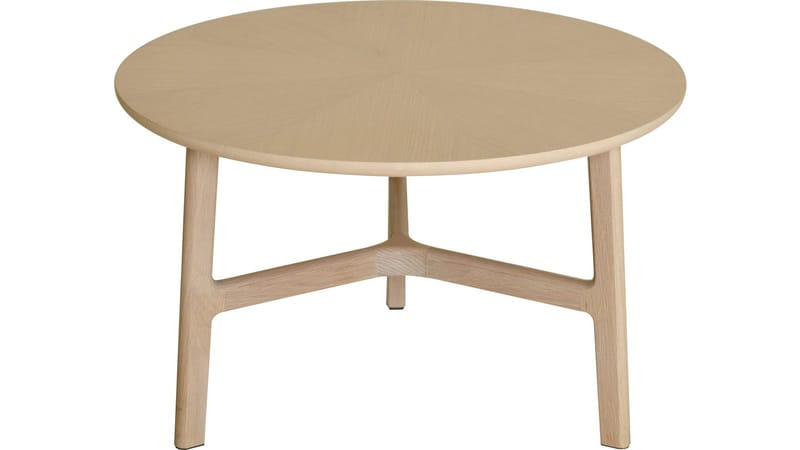 Sofabord Älvros 65 cm, Brunlakeret og hvidpigmenteret eg