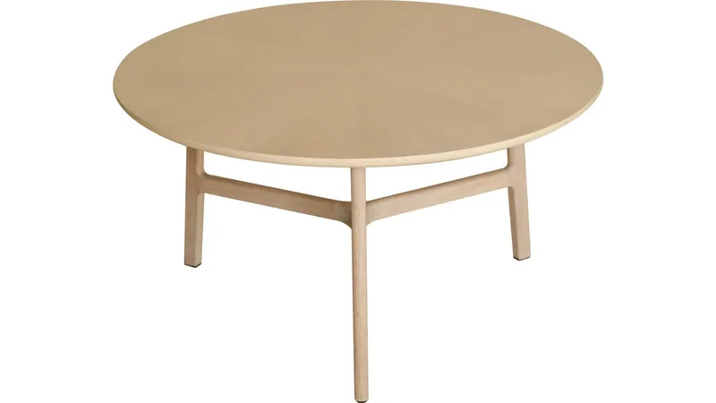 Sofabord Älvros 85 cm, Hvidpigmenteret eg