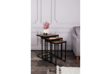 Nagako Sett med Bord Brun/Sort - Hanah Home - Møbler - Borde - Sofabord