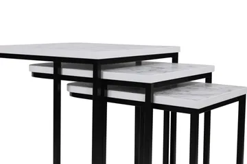Nagako Sett med Bord Hvit/Sort - Hanah Home - Møbler - Borde - Sofabord