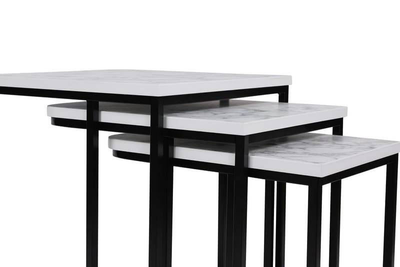 Nagako Sett med Bord Hvit/Sort - Hanah Home - Møbler - Borde - Sofabord