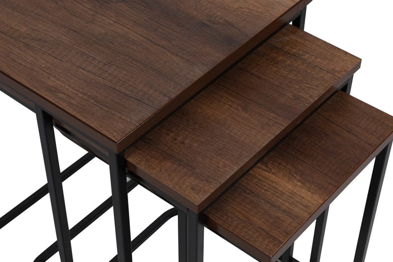 Nagako Sett med Bord Brun/Sort - Hanah Home - Møbler - Borde - Sofabord
