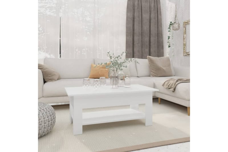sofabord 102x55x42 cm spånplade hvid - Hvid - Møbler - Borde - Sofabord